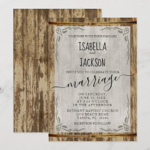 Invitación Estilo de Boda de granja