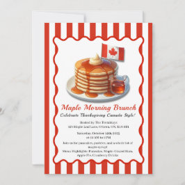 Invitación Estilo de Canadá de Acción de Gracias | Maple Morn