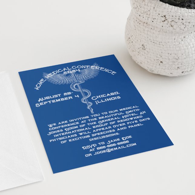 Invitación Estilo de cosecha de la conferencia médica (Subido por el creador)