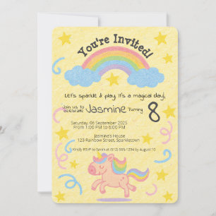 Invitación Estilo de Crayon editable - Espuma de sueños de un