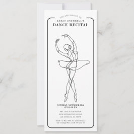 Invitación Estilo de entrada para recital de danza minimalist