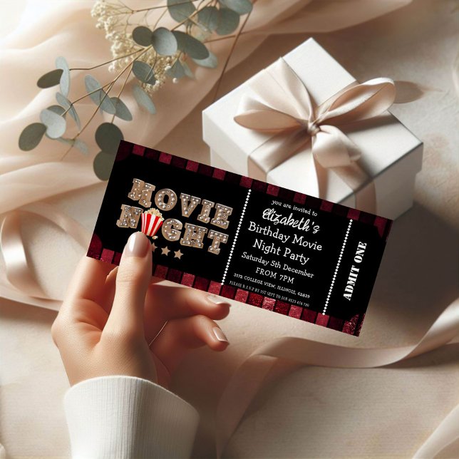 Invitación Estilo de entradas de la fiesta de cumpleaños de P (Subido por el creador)
