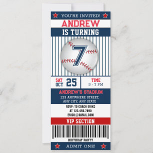 Invitación Estilo de entradas para deportes de béisbol person