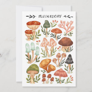 Invitación Estilo de hongos del cazador de hongos