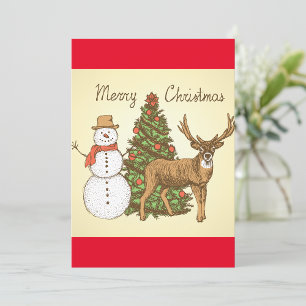 Invitación Estilo de la cosecha Feliz Navidad