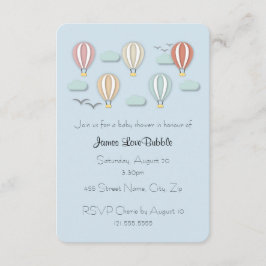 Invitación Estilo de papel de los globos de aire caliente de