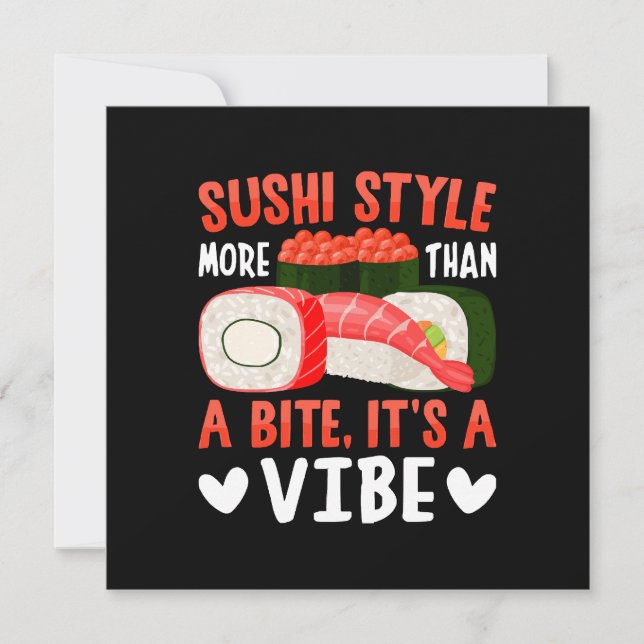 Invitación Estilo de sushi más que un bocado (Anverso)
