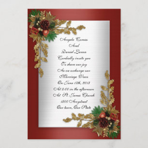 Invitación Estilo de vacaciones de boda de invierno