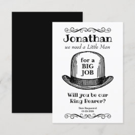 Invitación Estilo De Vintage Serás Mi Portador De Anillo