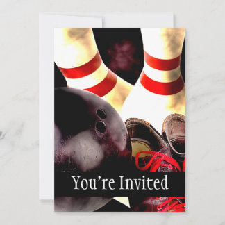 Invitación Estilo del Grunge del engranaje de los bolos
