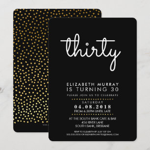 Invitación ESTILO fiesta DE 30 AÑOS TREINTA INVITAR simple