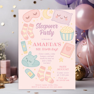 Invitación Estilo Fiesta de madera en rosa para diversión de 