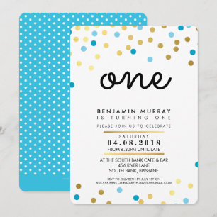 Invitación ESTILO fiesta de primer cumpleaños INVITE niño de 