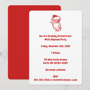 Invitación Estilo flauta de Santa con problemas