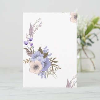Invitación Estilo floral boutique púrpura