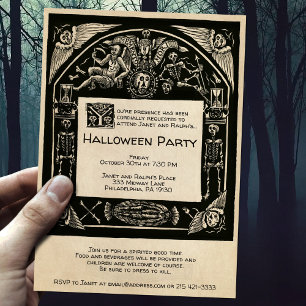 Invitación Estilo Funeral De Personalizable Vintage Creepage