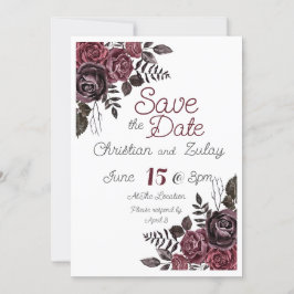 Invitación estilo gótico victoriano vintage Save the Date