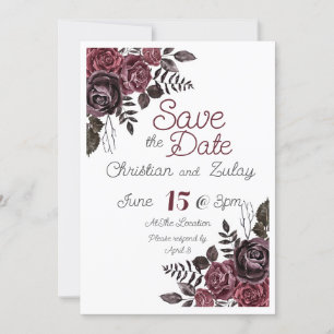 Invitación estilo gótico victoriano vintage Save the Date