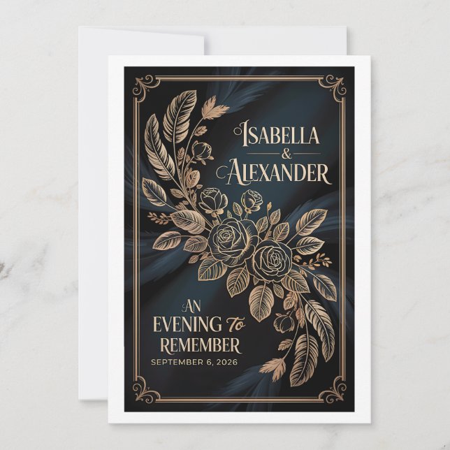 Invitación [Estilo] Letrero de Bienvenida de Boda [Flor/Tema (Anverso)
