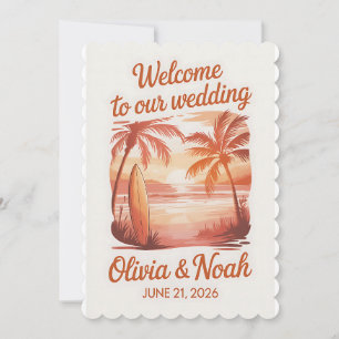 Invitación [Estilo] Letrero de cartel de bienvenida de boda [