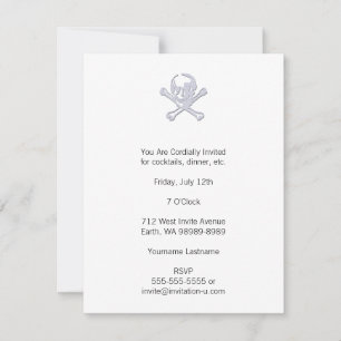 Invitación Estilo Letterpress Jolly Roger