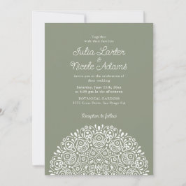 Invitación Estilo Mandala de Boda Art Déco Ornamentado Clásic