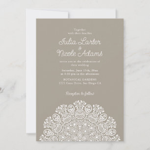 Invitación Estilo Mandala de Boda Art Déco Ornamentado Clásic