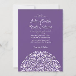 Invitación Estilo Mandala de Boda Art Déco Ornamentado Clásic