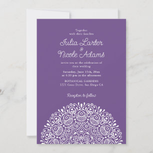 Invitación Estilo Mandala de Boda Art Déco Ornamentado Clásic