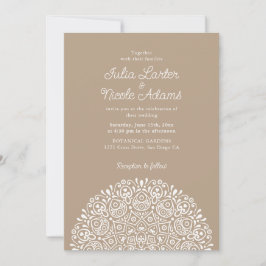 Invitación Estilo Mandala de Boda Art Déco Ornamentado Clásic