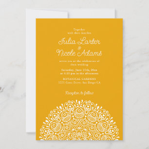 Invitación Estilo Mandala de Boda Art Déco Ornate Clásico