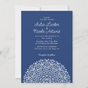 Invitación Estilo Mandala de Boda Art Déco Ornate Clásico