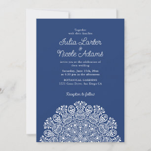Invitación Estilo Mandala de Boda Art Déco Ornate Clásico