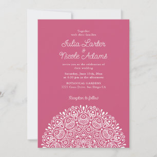 Invitación Estilo Mandala de Boda Art Déco Ornate Clásico