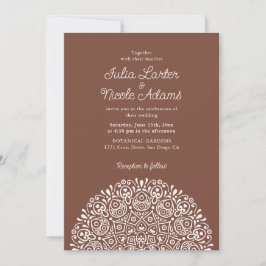Invitación Estilo Mandala de Boda Art Déco Ornate Clásico