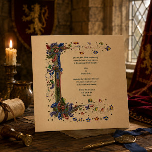 Invitación Estilo Medieval de la Era Victoriana