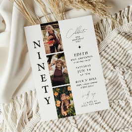 Invitación Estilo NINENTA Tira de Fotos Cumpleaños 90 