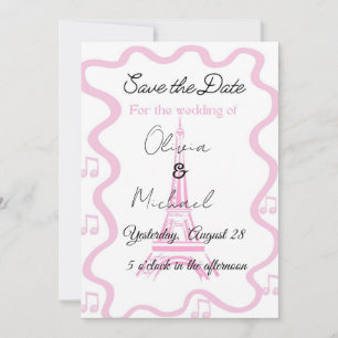 Invitación Estilo parisino con la boda de la torre 