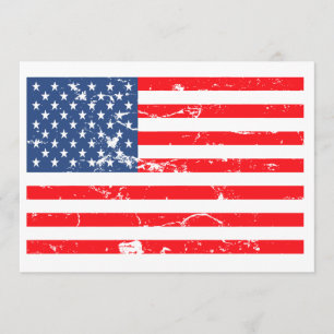 Invitación Estilo perturbado Fiesta de bandera de Estados Uni