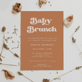 Invitación Estilo retro Brown azúcar Baby Brunch