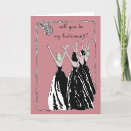 Invitación estilo retro vintage serás mi dama de honor