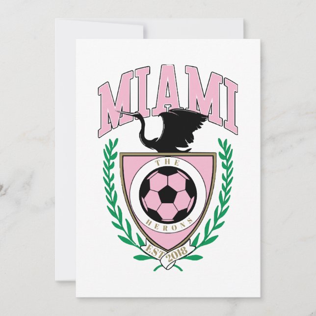 Invitación Estilo universitario de fútbol de Miami (Anverso)