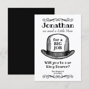 Invitación Estilo Vintage ¿Serás Mi Portador De Anillo