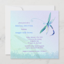Invitación Estiloso Dragonfly Blue Purple Bridal Shower