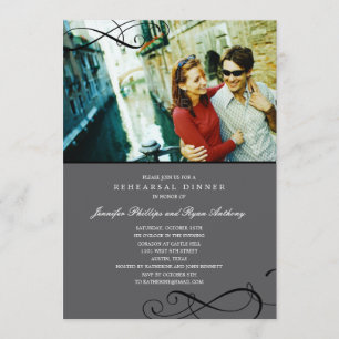 Invitación Estiloso ensayo escénico cena o ducha de matrimoni