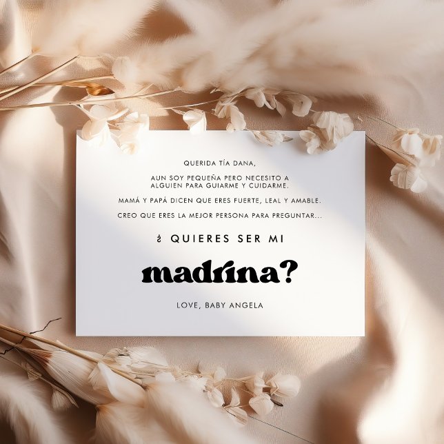 Invitación Estiloso Quieres ser mi madrina Godparent card (Subido por el creador)