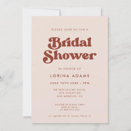 Invitación Estiloso retro Peach Peach Pink Photo brished