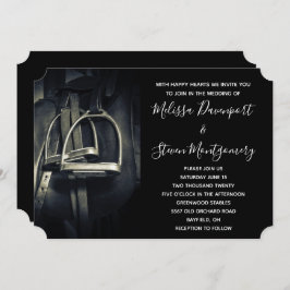 Invitación Estiloso truco plateado sobre la silla de ruedas e