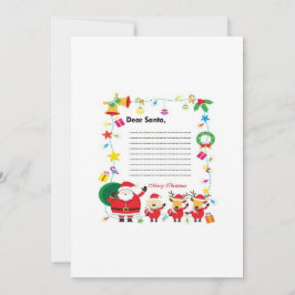 Invitación Estimado Papá Noel, Navidades Desean Una Lista Par