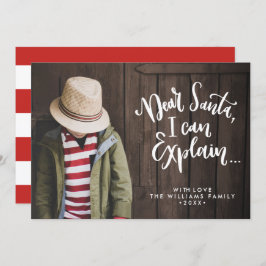 Invitación Estimado Papá Noel, puedo explicar la divertida fe